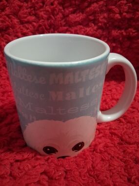 Blue and White Ceramic Coffee Mug